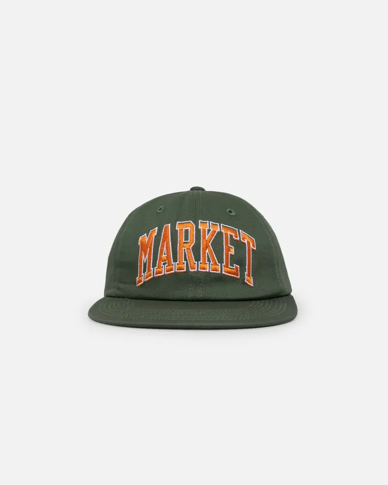 Market Offset Arc 6 Panel Snapback Hat Sage 1