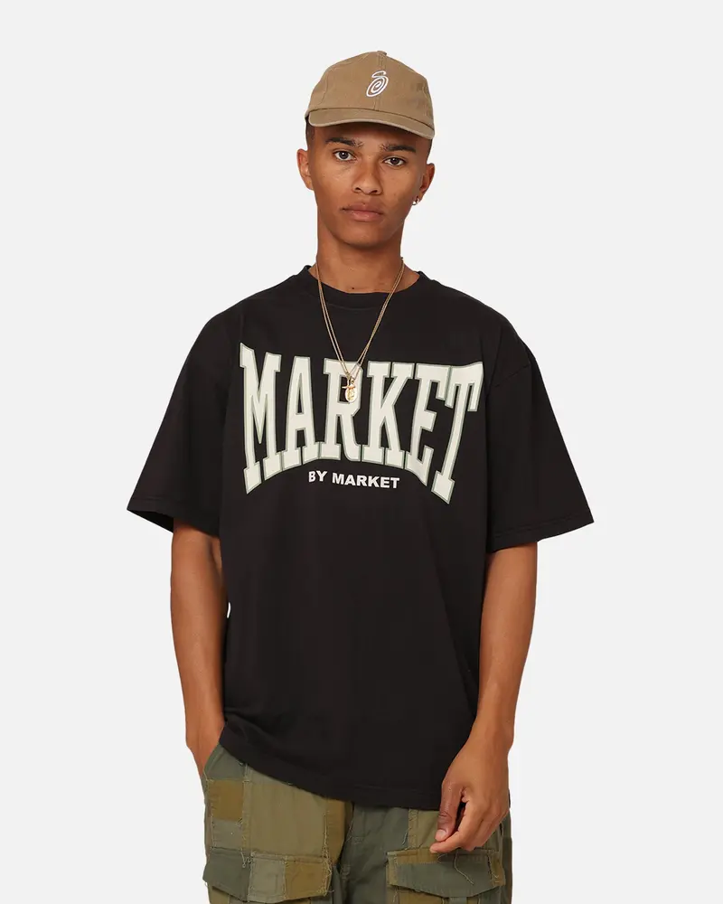 Market Persistent Logo T-Shirt Washed Black 1
