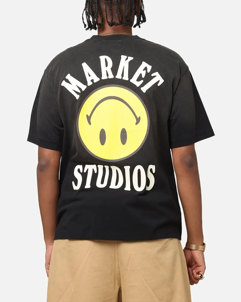 Market Smiley Lockup T-Shirt Black 1