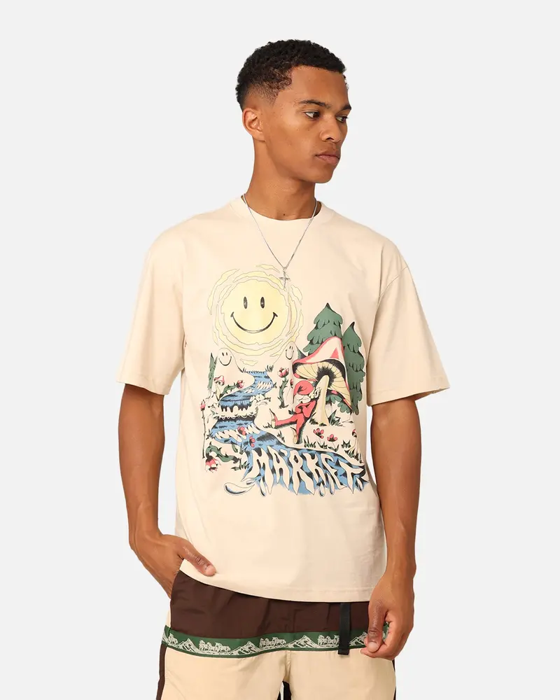 Market Smiley Quiet Time T-Shirt Ecru 1