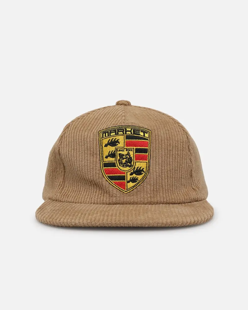 Market Ultimate Performance 5 Panel Corduroy Snapback Khaki 1