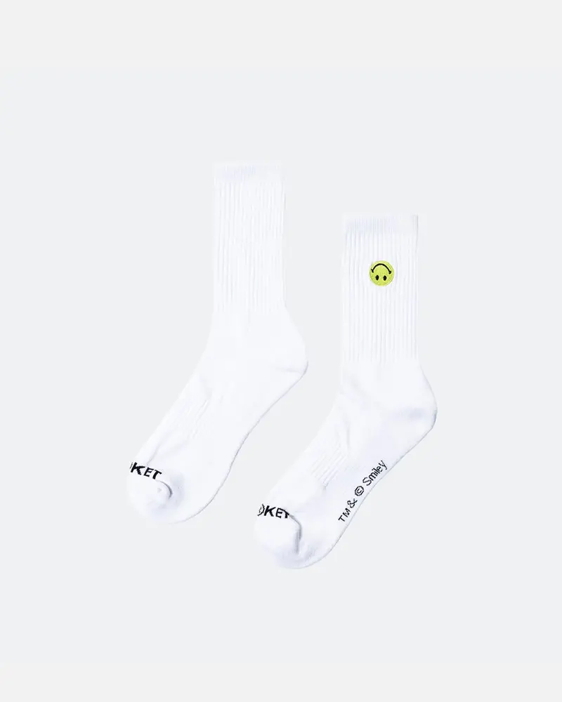 Market X Smiley Grand Slam Socks White 1