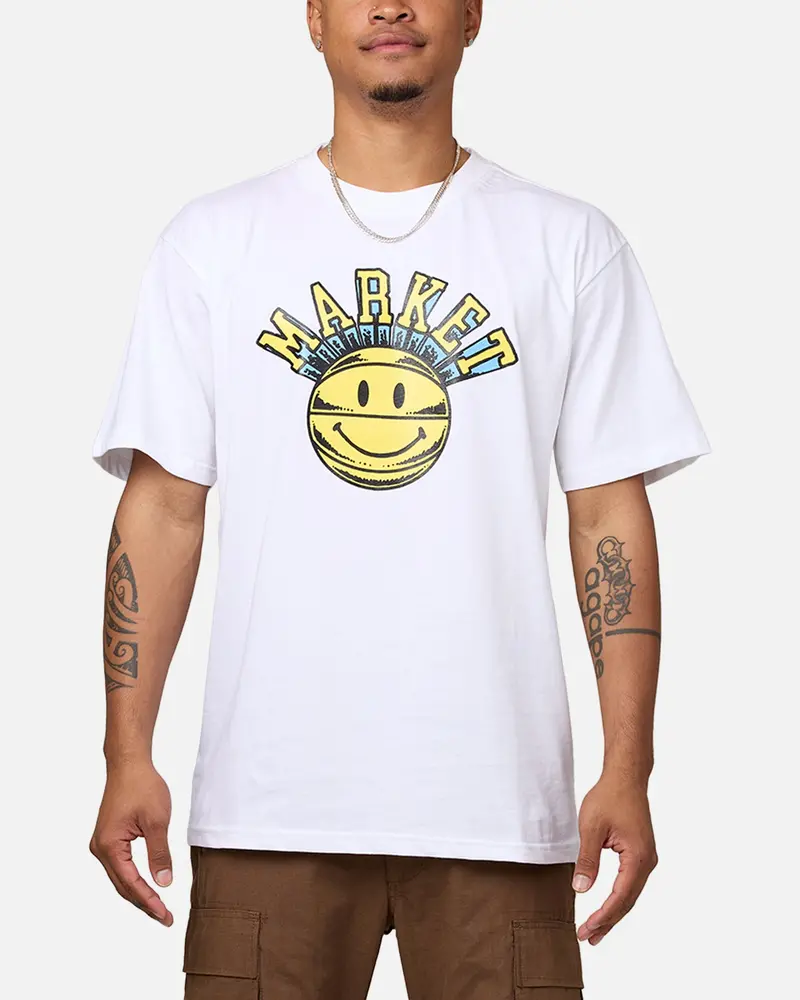 Market X Smiley Hoops T-Shirt White 1