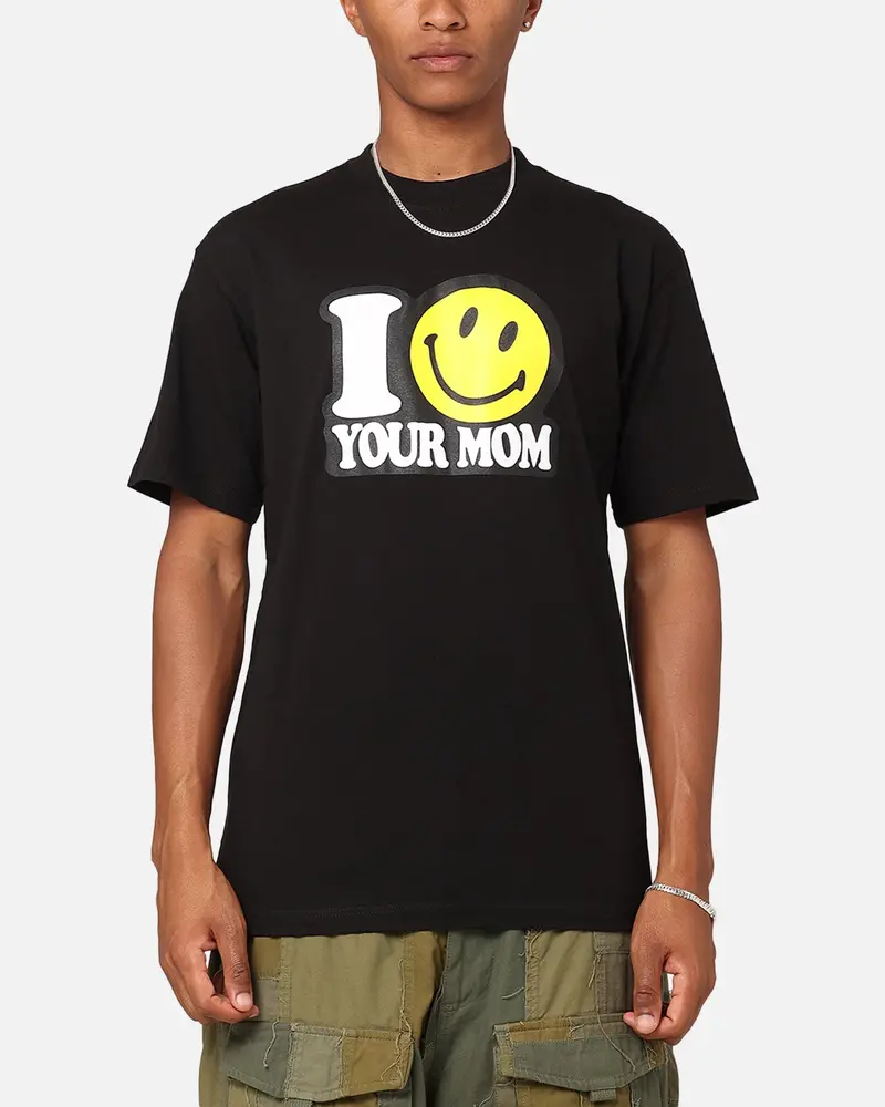 Market X Smiley Your Mom T-Shirt Black 1