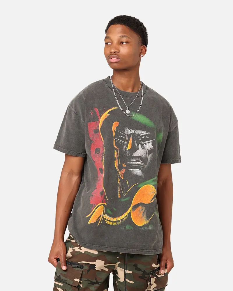 Marvel Doctor Doom Heavyweight Vintage T-Shirt Black Wash 1