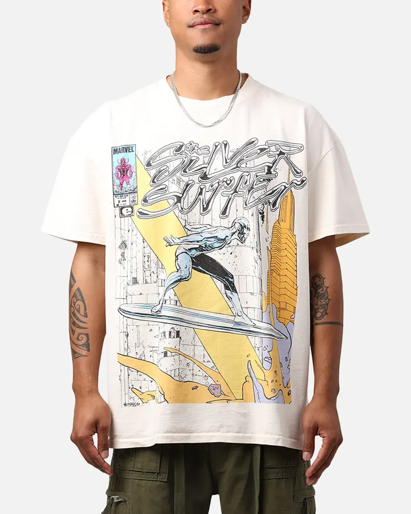 Marvel Silver Surfer Heavyweight T-Shirt Off White 1