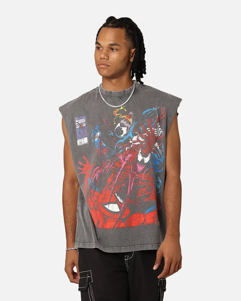 Marvel Spider-Man Maximum Carnage Muscle T-Shirt Charcoal 1