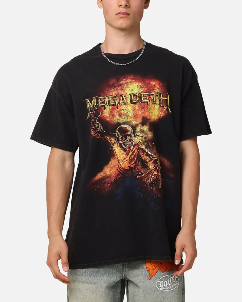 Megadeth Fire Ball Vintage T-Shirt Black Vintage 1