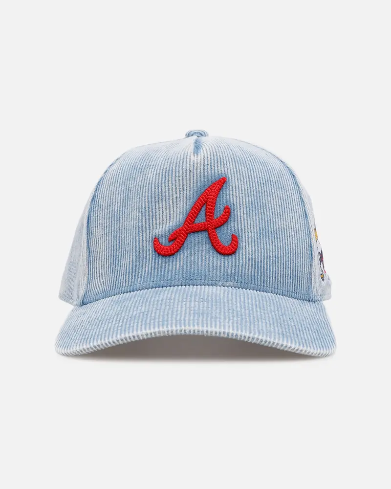 Mitchell & Ness Atlanta Braves 'Dusty Cord' Pro Pinch Snapback Light Blue 1