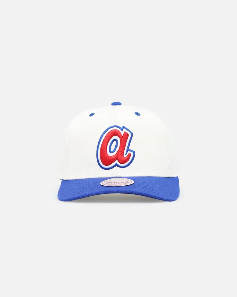 Mitchell & Ness Atlanta Braves Go Team Go Snapback White Cream/Blue 1