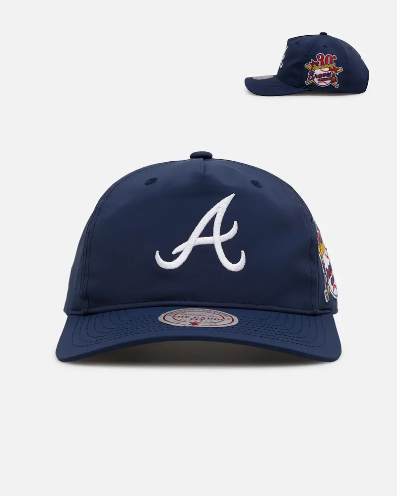 Mitchell & Ness Atlanta Braves 'Matte Nylon 2.0' Caddy Fit Snapback Navy 1