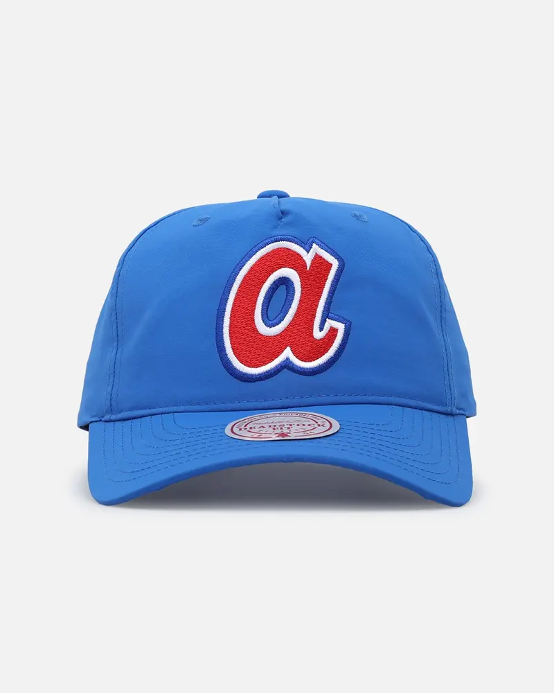 Mitchell & Ness Atlanta Braves Retro Matte Nylon Origins Snapback Blue 1