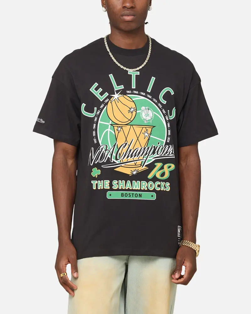 Mitchell & Ness Boston Celtics Champions Report "Champ Pack" T-Shirt Faded Black 1