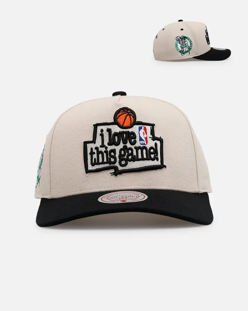 Mitchell & Ness Boston Celtics 'I Love This Game' Pro Pinch Snapback Natural/Black 1