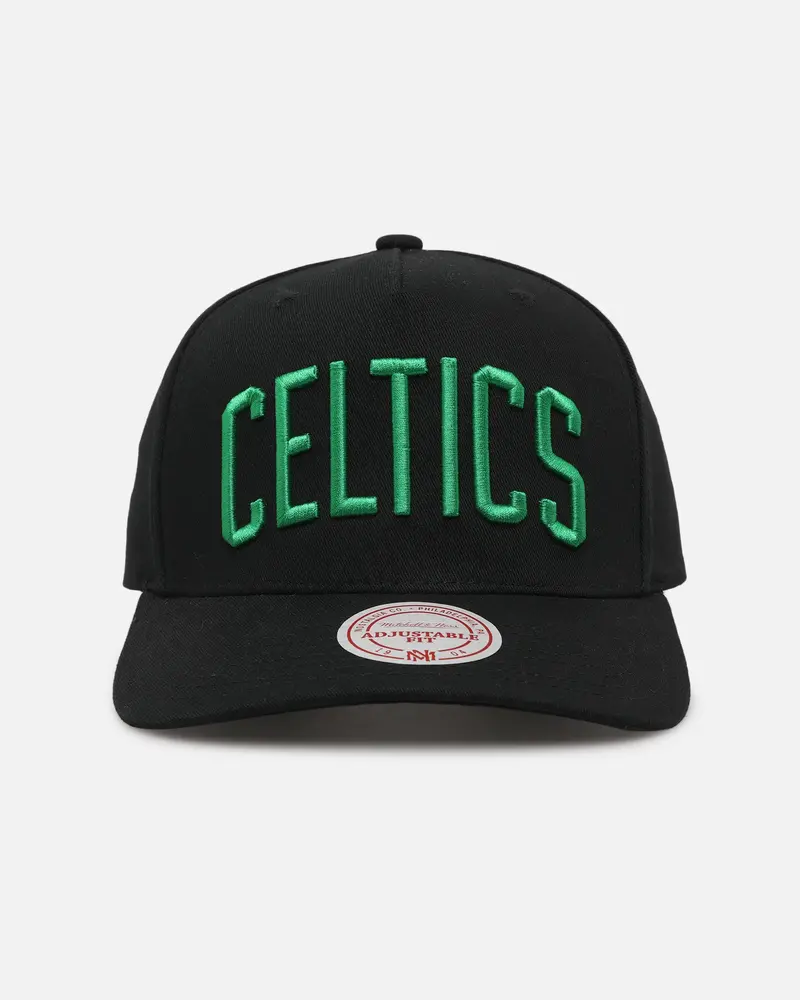 Mitchell & Ness Boston Celtics Team Colour Wordmark Mvp Snapback Black 1