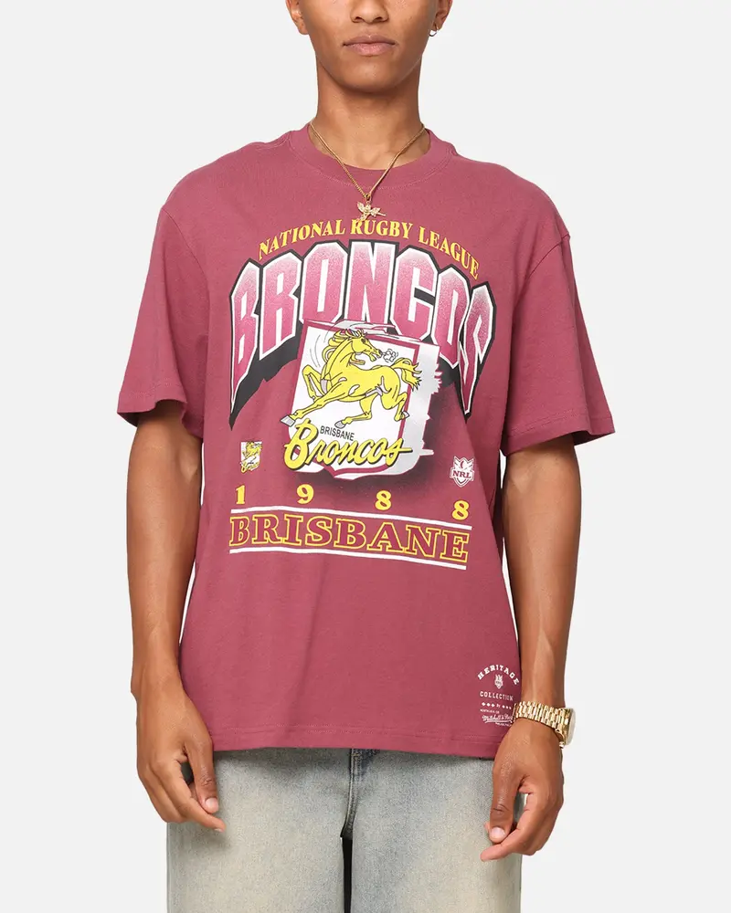 Mitchell & Ness Brisbane Broncos 1988 Crest T-Shirt Maroon 1