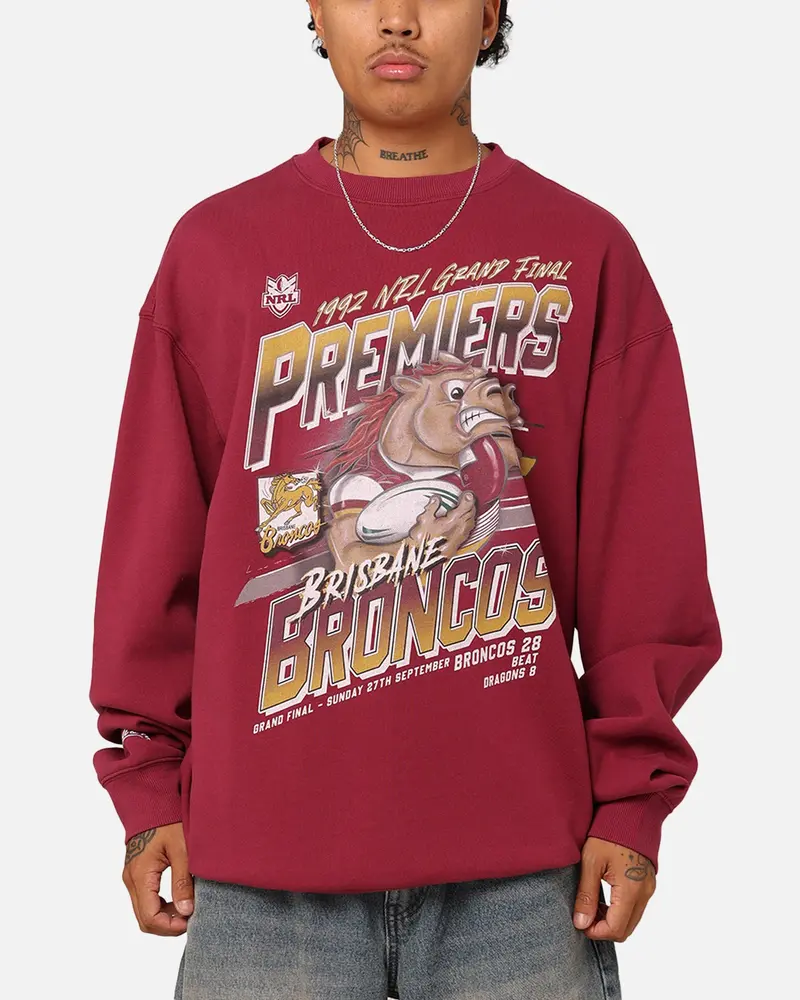 Mitchell & Ness Brisbane Broncos 1992 Grand Final Crewneck Maroon 1