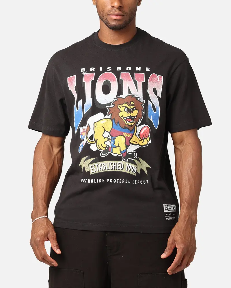 Mitchell & Ness Brisbane Lions Character T-Shirt Faded Black 1
