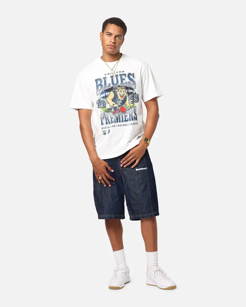 Mitchell & Ness Carlton Blues Mascot T-Shirt Vintage White 2