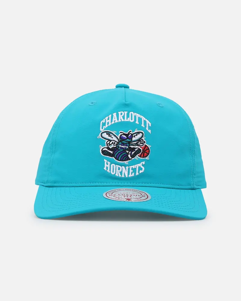 Mitchell & Ness Charlotte Hornets Retro Matte Nylon Origins Snapback Teal 1