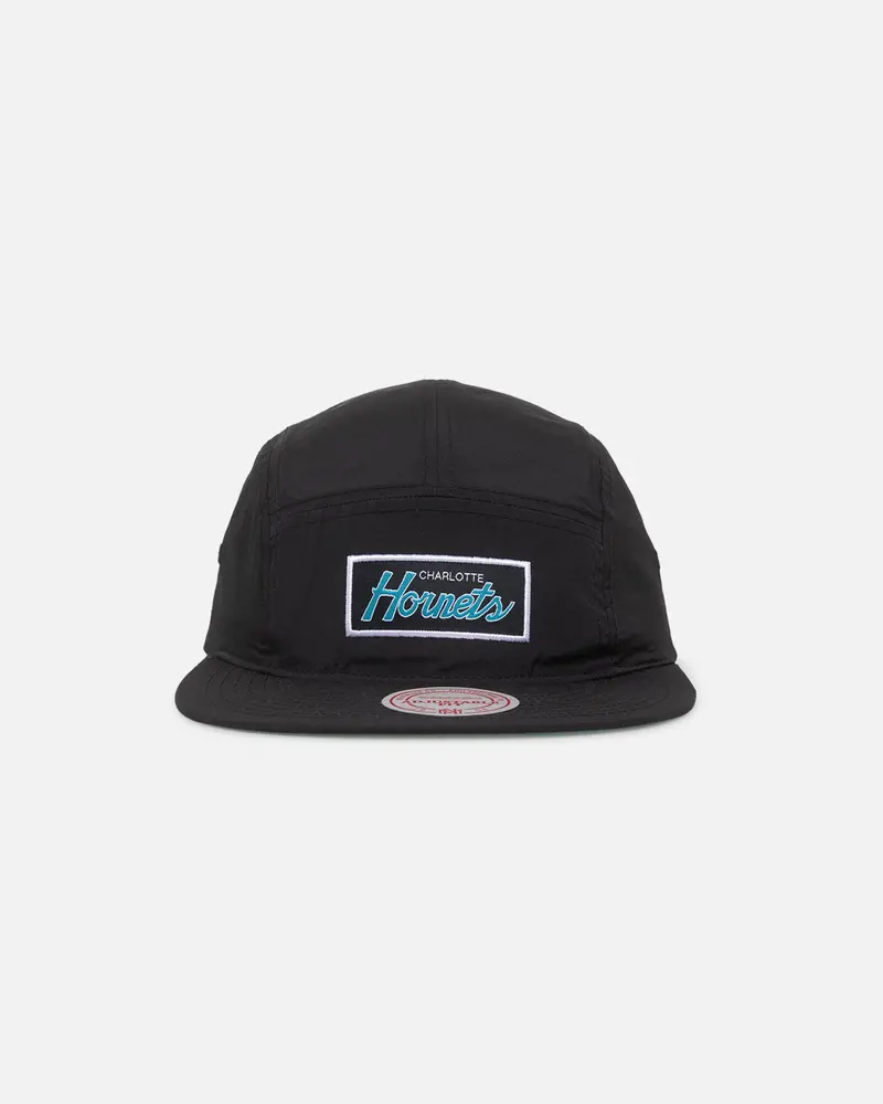 Mitchell & Ness Charlotte Hornets Team Logo Camper Strapback Black 1