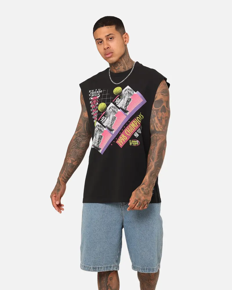Mitchell & Ness Chicago Bulls 1998 Finals Muscle T-Shirt Black 1