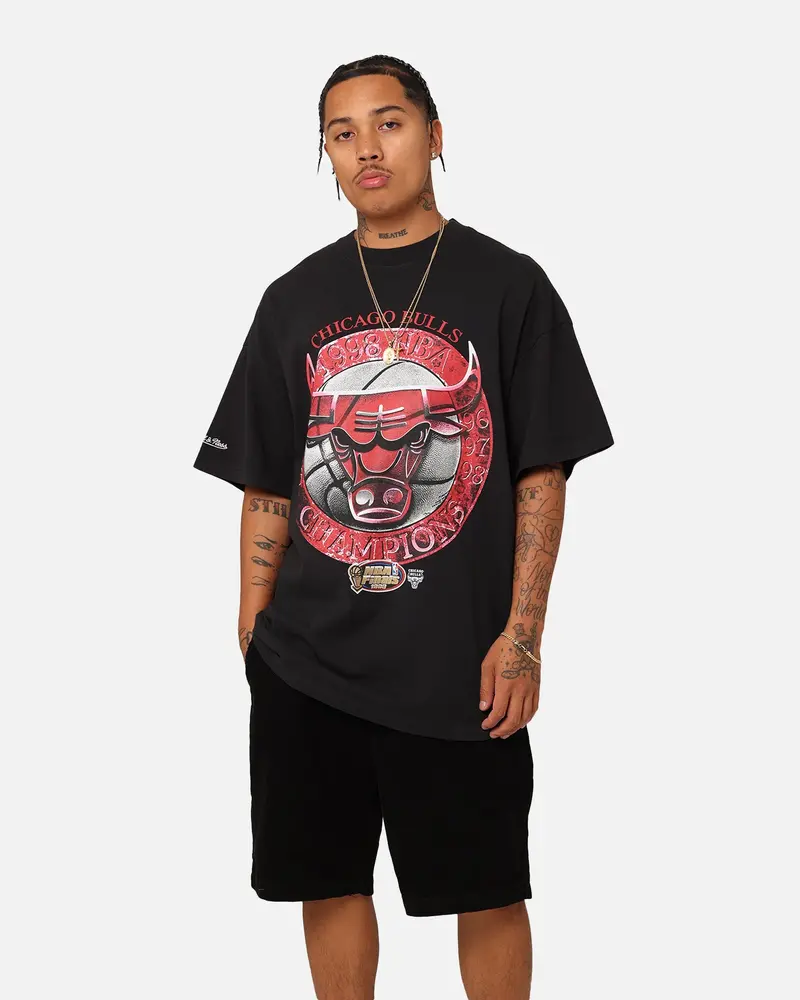 Mitchell & Ness Chicago Bulls 1998 Game 6 T-Shirt Faded Black 1