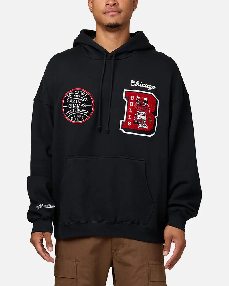 Mitchell & Ness Chicago Bulls Conference Hoodie Faded Black 1