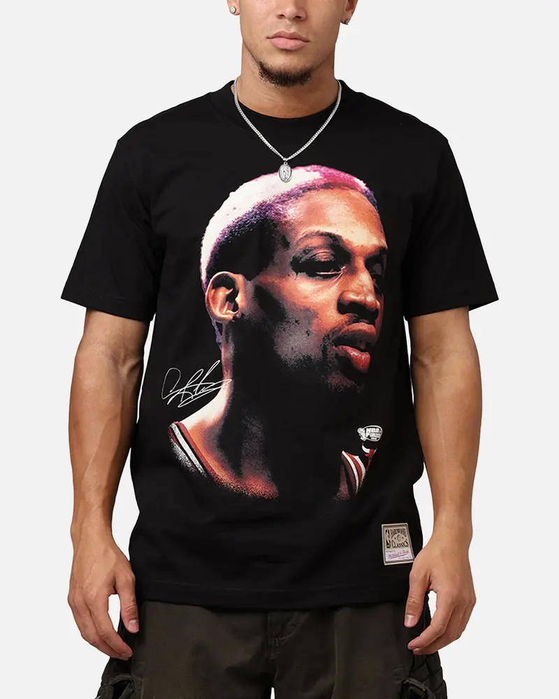 Mitchell & Ness Chicago Bulls Dennis Rodman Big Head T-Shirt Black 1