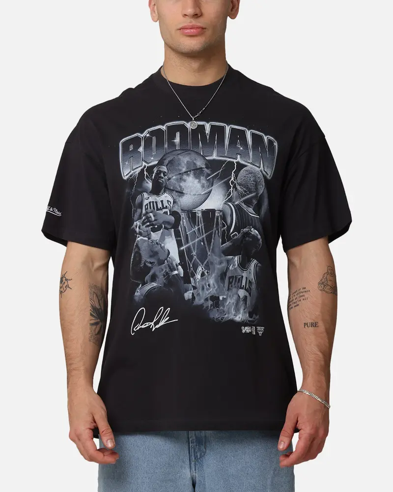Mitchell & Ness Chicago Bulls Dennis Rodman Eclipse T-Shirt Faded Black 1