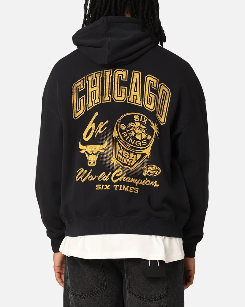 Mitchell & Ness Chicago Bulls Rings Hoodie Faded Black 1