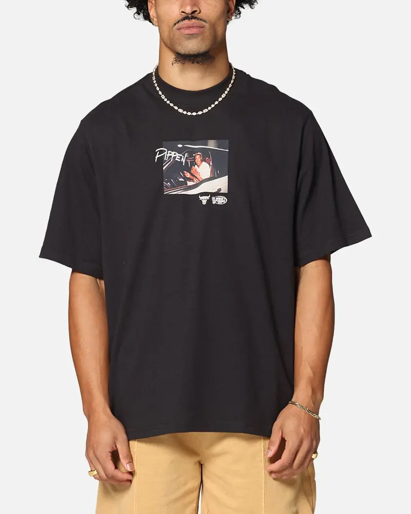 Mitchell & Ness Chicago Bulls Scottie Pippen Pre & Post Game T-Shirt Faded Black 1