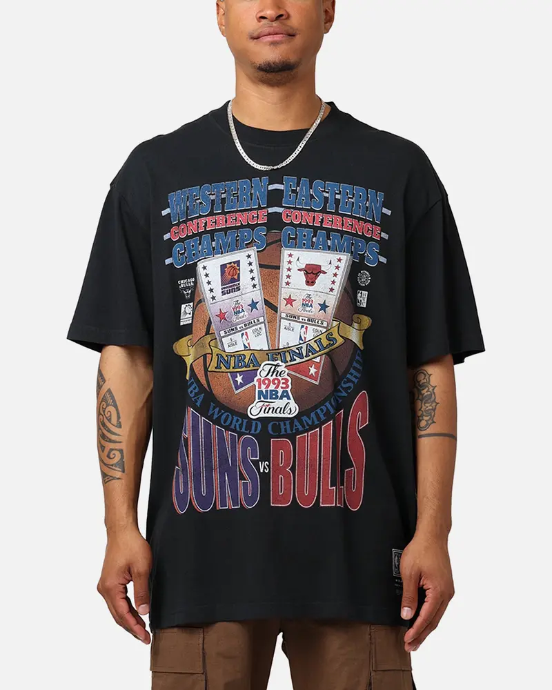 Mitchell & Ness Chicago Bulls Vs. Phoenix Suns T-Shirt Faded Black 1