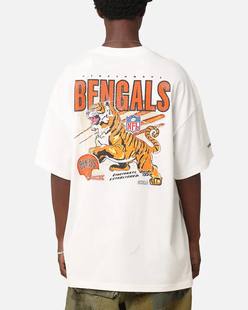 Mitchell & Ness Cincinnati Bengals 'Alter Ego' Flames T-Shirt Vintage White 1