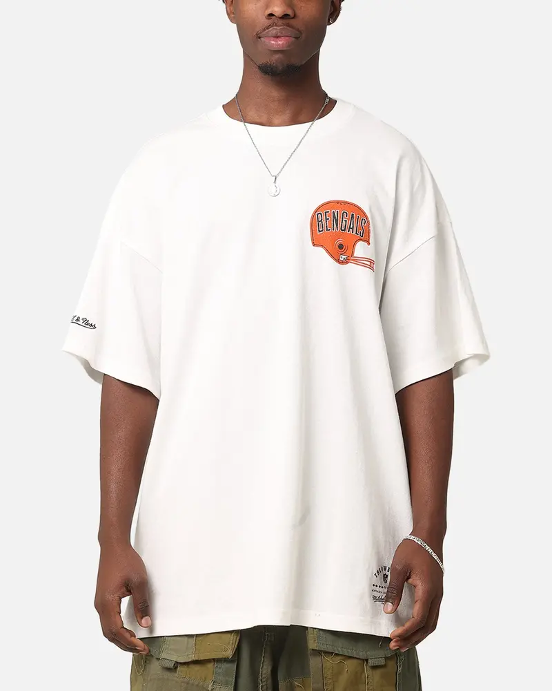 Mitchell & Ness Cincinnati Bengals 'Alter Ego' Flames T-Shirt Vintage White 2