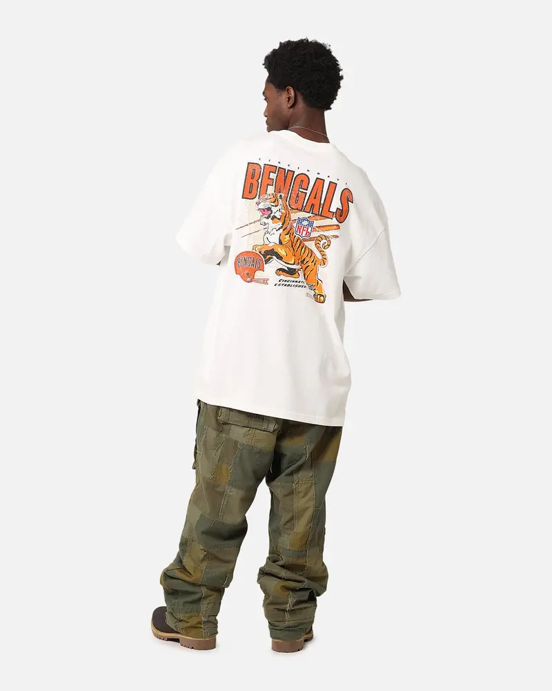 Mitchell & Ness Cincinnati Bengals 'Alter Ego' Flames T-Shirt Vintage White 3
