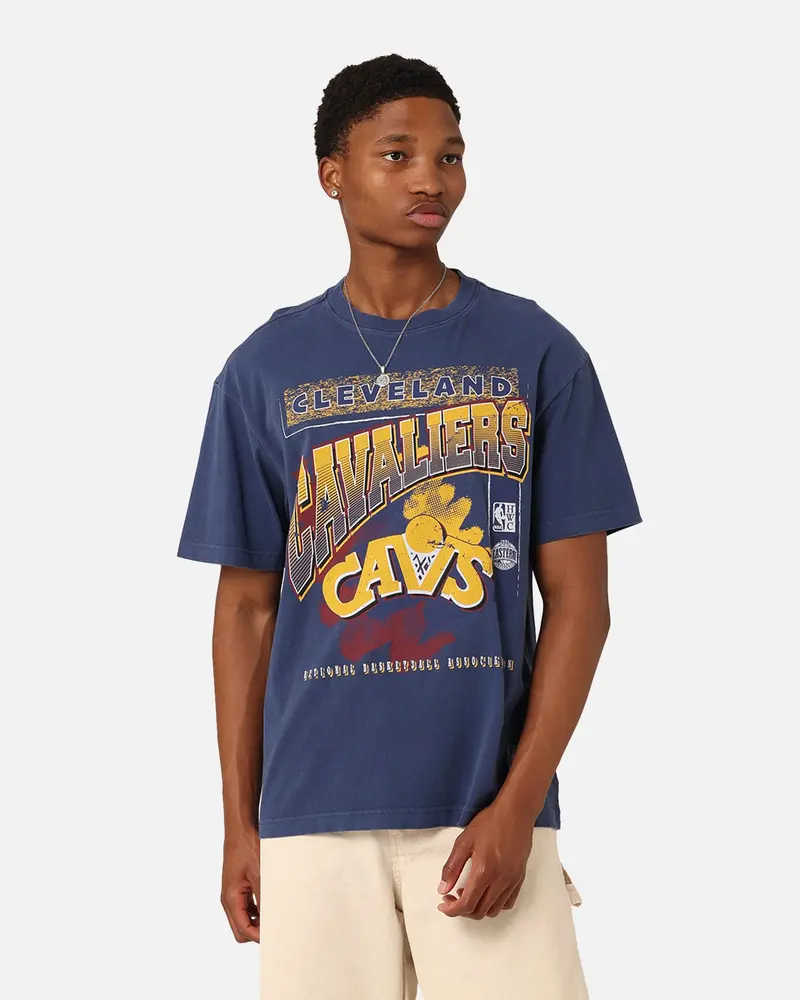 Mitchell & Ness Cleveland Cavaliers Brush Off 2.0 T-Shirt Navy 1