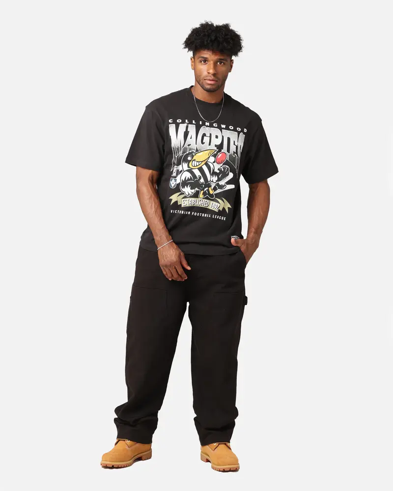 Mitchell & Ness Collingwood Magpies Character T-Shirt Faded Black 2