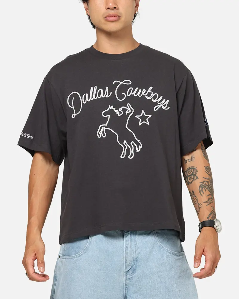 Mitchell & Ness Dallas Cowboys Chainstitch T-Shirt Washed Black 1