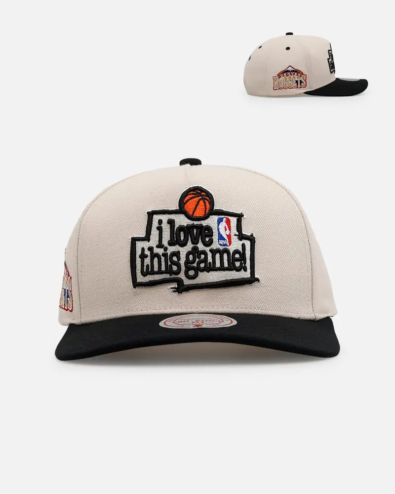 Mitchell & Ness Denver Nuggets 'I Love This Game' Pro Pinch Snapback Natural/Black 1