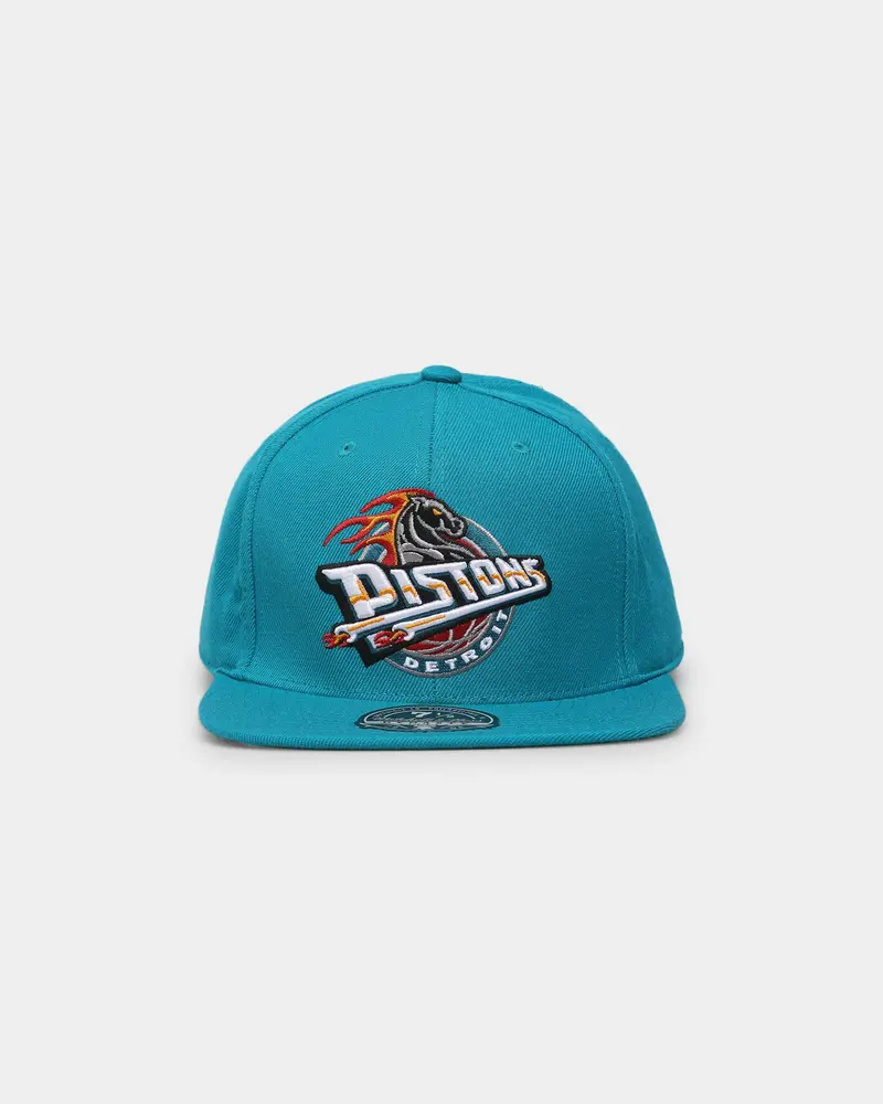 Mitchell & Ness Detroit Pistons 'Team Ground 2.0 Hardwood Classics' Fitted Teal 1