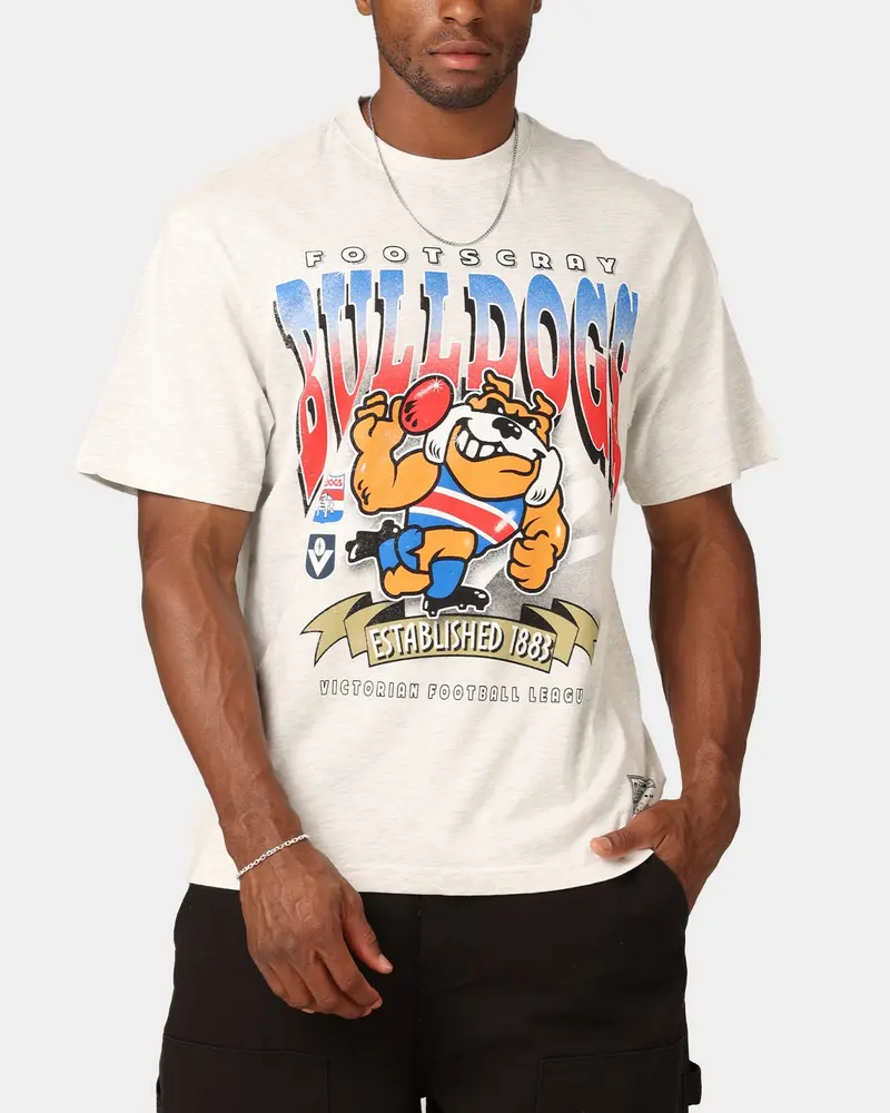 Mitchell & Ness Footscray Bulldogs Character T-Shirt Silver Marle 1