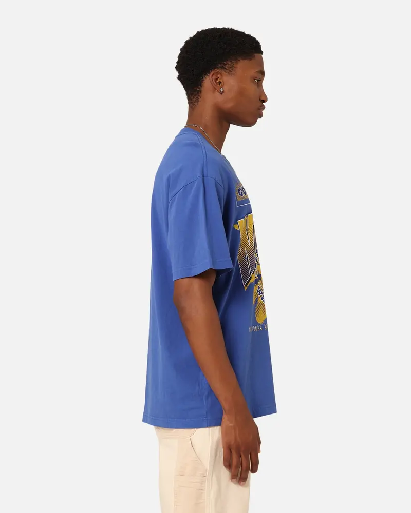 Mitchell & Ness Golden State Warriors Brush Off 2.0 T-Shirt Blue 5