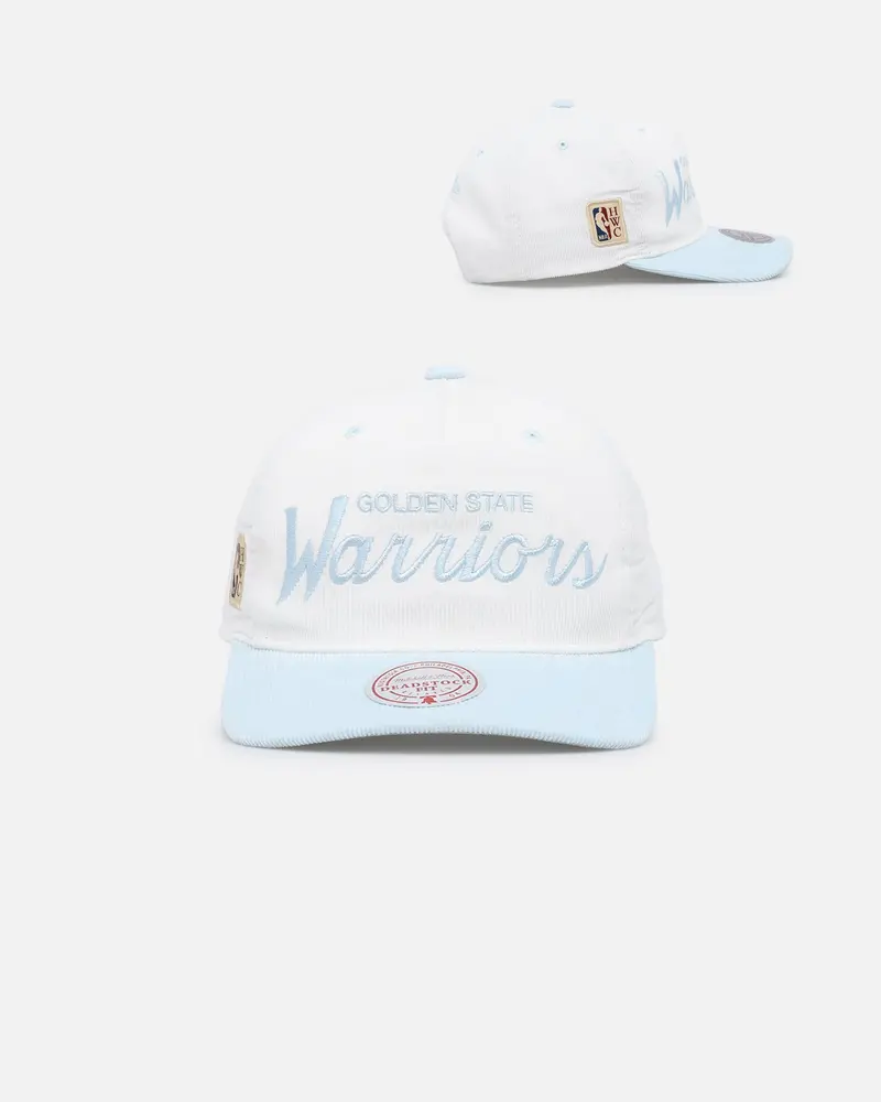 Mitchell & Ness Golden State Warriors 'Pastel Corduroy' Deadstock Snapback White Cream/Blue 1