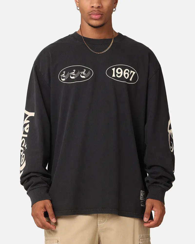 Mitchell & Ness Houston Rockets Tag Long Sleeve T-Shirt Faded Black 1