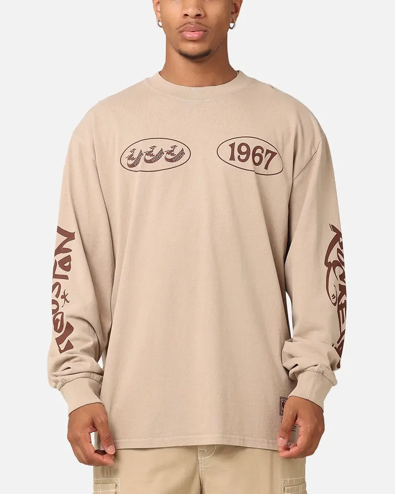 Mitchell & Ness Houston Rockets Tag Long Sleeve T-Shirt Khaki 1