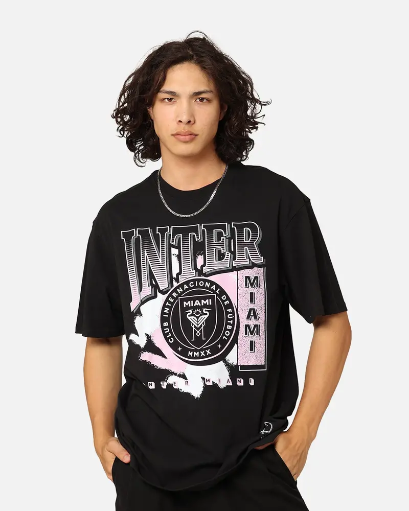 Mitchell & Ness Inter Miami Brush Off T-Shirt Black 1