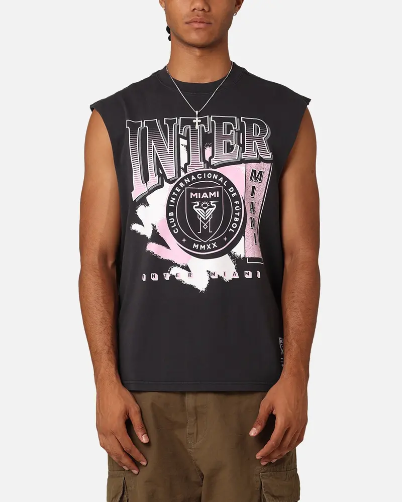 Mitchell & Ness Inter Miami Cf Brush Off Muscle T-Shirt Black 1