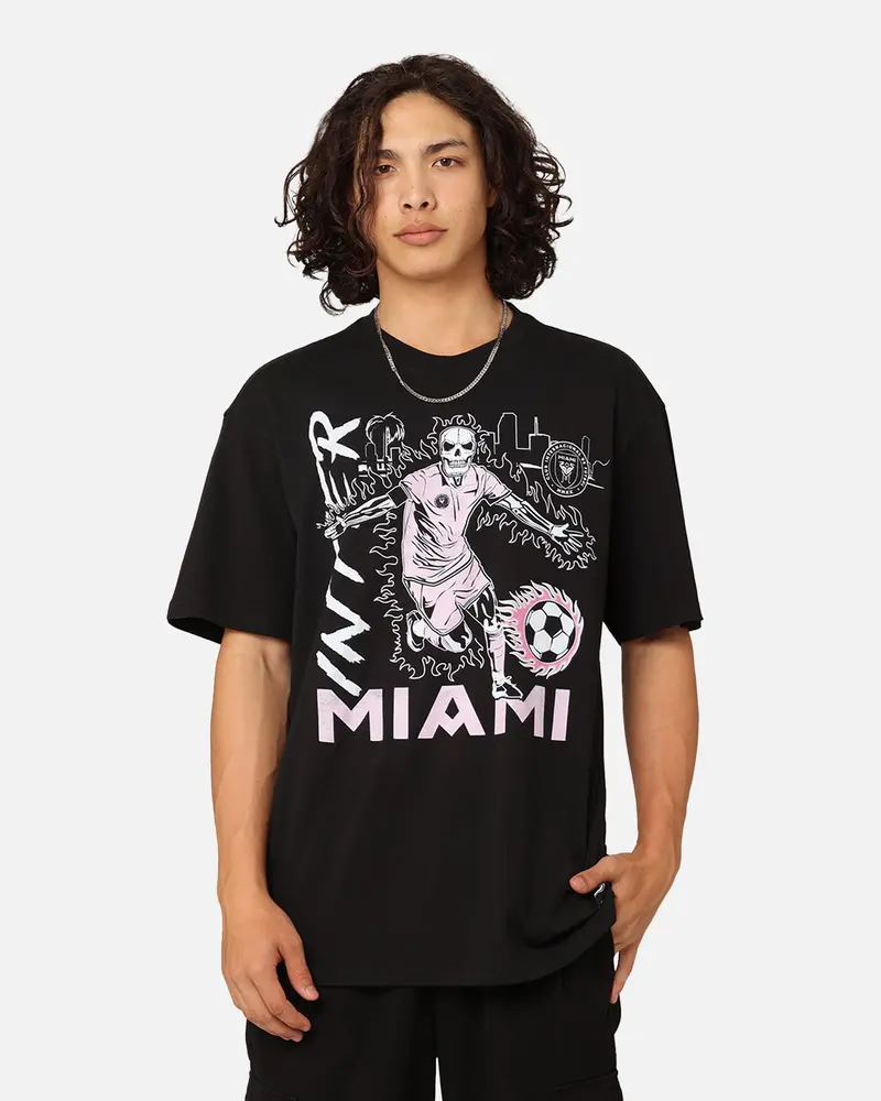 Mitchell & Ness Inter Miami Cf Flame T-Shirt Black 1