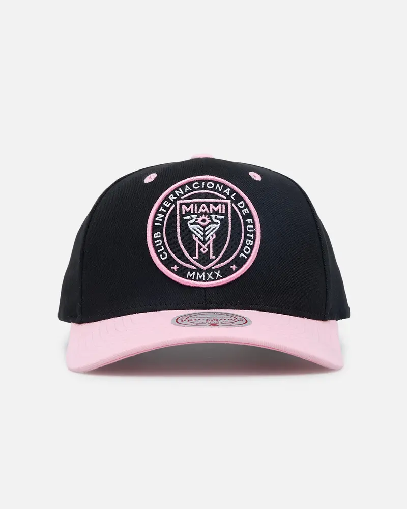 Mitchell & Ness Inter Miami Logo Pro Crown Snapback Faded Black 1